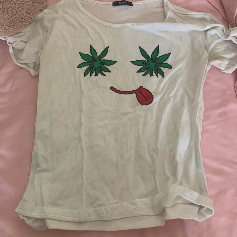 Shein 420 white Crop top